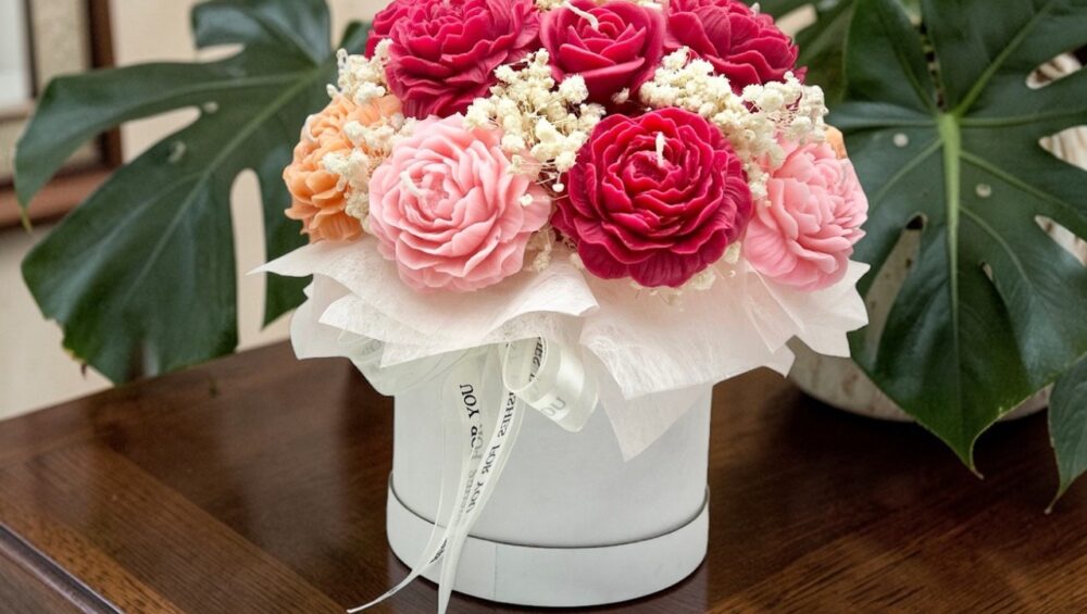 Chậu hoa nến thơm