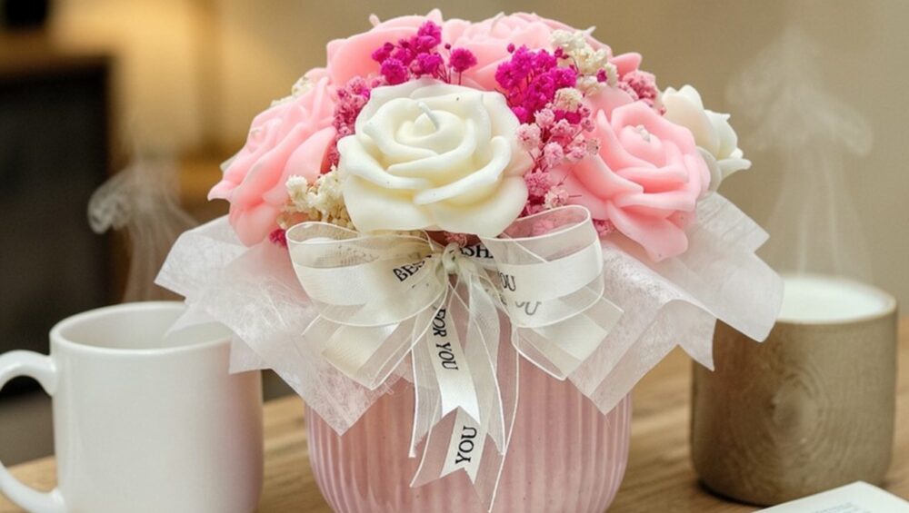 Chậu hoa nến thơm