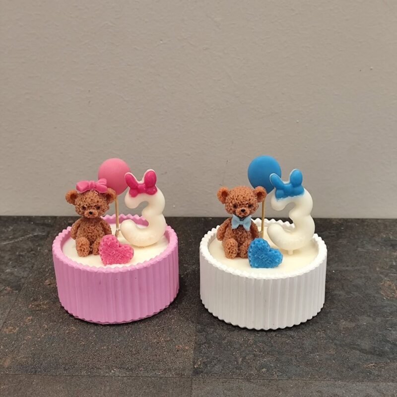 nến thơm hũ gấu teddy kem bơ Can Lãnh, quà tặng lãng mạn sáp ong đậu nành