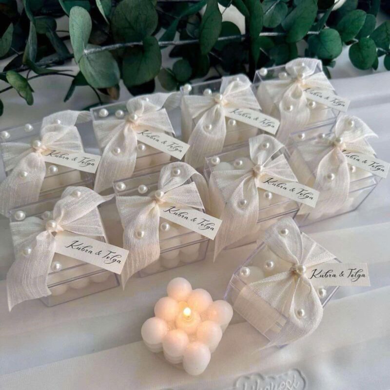 nến thơm khối rubik bubble màu pastel Can Lãnh, quà tặng sự kiện sáp ong đậu nành