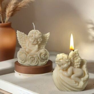 nến thơm thần Cupid búp bê thiên thần Can Lãnh, quà tặng lãng mạn sáp ong đậu nành