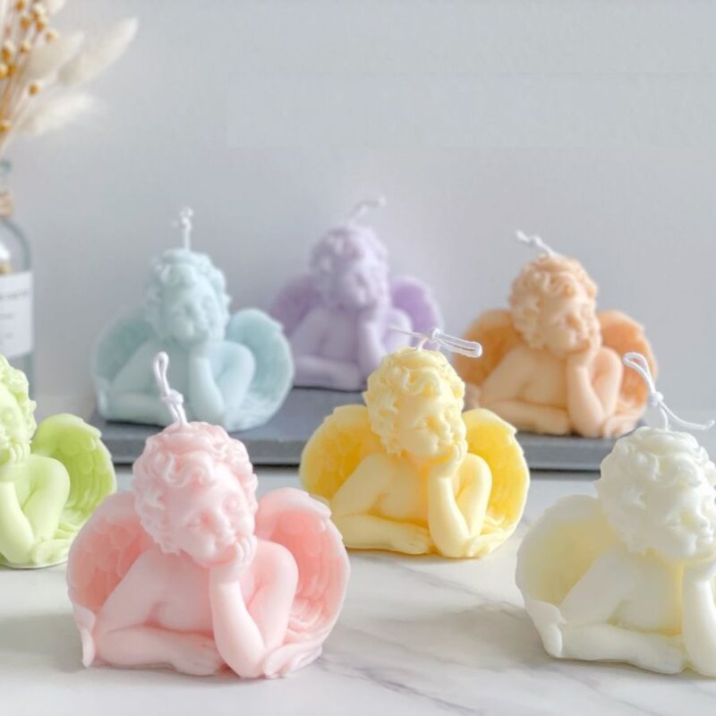nến thơm thần Cupid búp bê thiên thần Can Lãnh, quà tặng lãng mạn sáp ong đậu nành