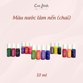 Bảng màu nước làm nến thơm chuyên dụng chai 10ml nghệ thuật Can Lãnh
