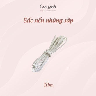 Cuộn bấc nến cotton nhúng sáp 10m làm hoa nến thơm nghệ thuật Can Lãnh