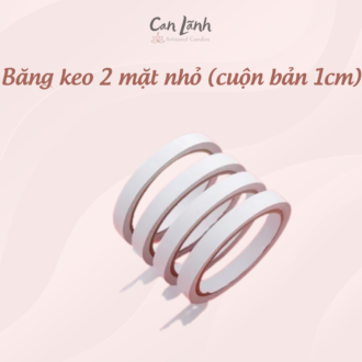 Các cuộn băng keo 2 mặt bản 1cm siêu dính trang trí hoa nến thơm Can Lãnh