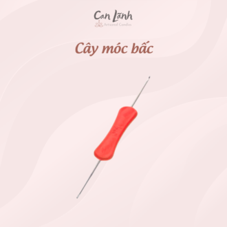 Dụng cụ cây móc bấc nến thơm hai đầu thép tay cầm nhựa màu đỏ Can Lãnh