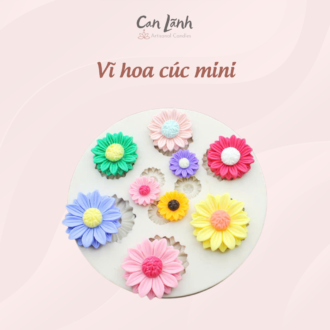 vi hoa cuc mini lam nen silicone