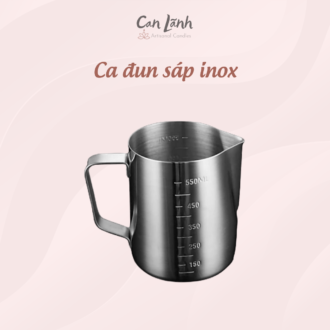 Ca đun sáp inox 304 có vạch chia làm hoa nến thơm nghệ thuật Can Lãnh