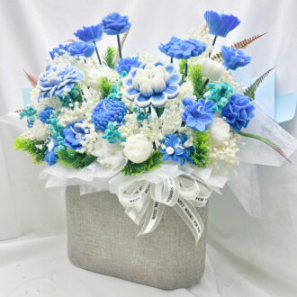 Giỏ Hoa Nến Thơm Oval 35 Bông Cao Cấp - Can Lãnh Artisanal Candles