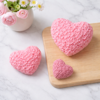 Khuôn trái tim hoa cẩm tú cầu - 8cm