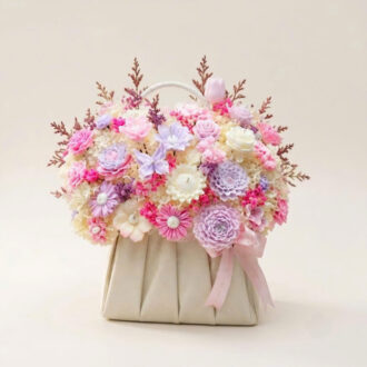 Giỏ Hoa Nến Thơm Pastel – Món Quà Handmade Đầy Tinh Tế