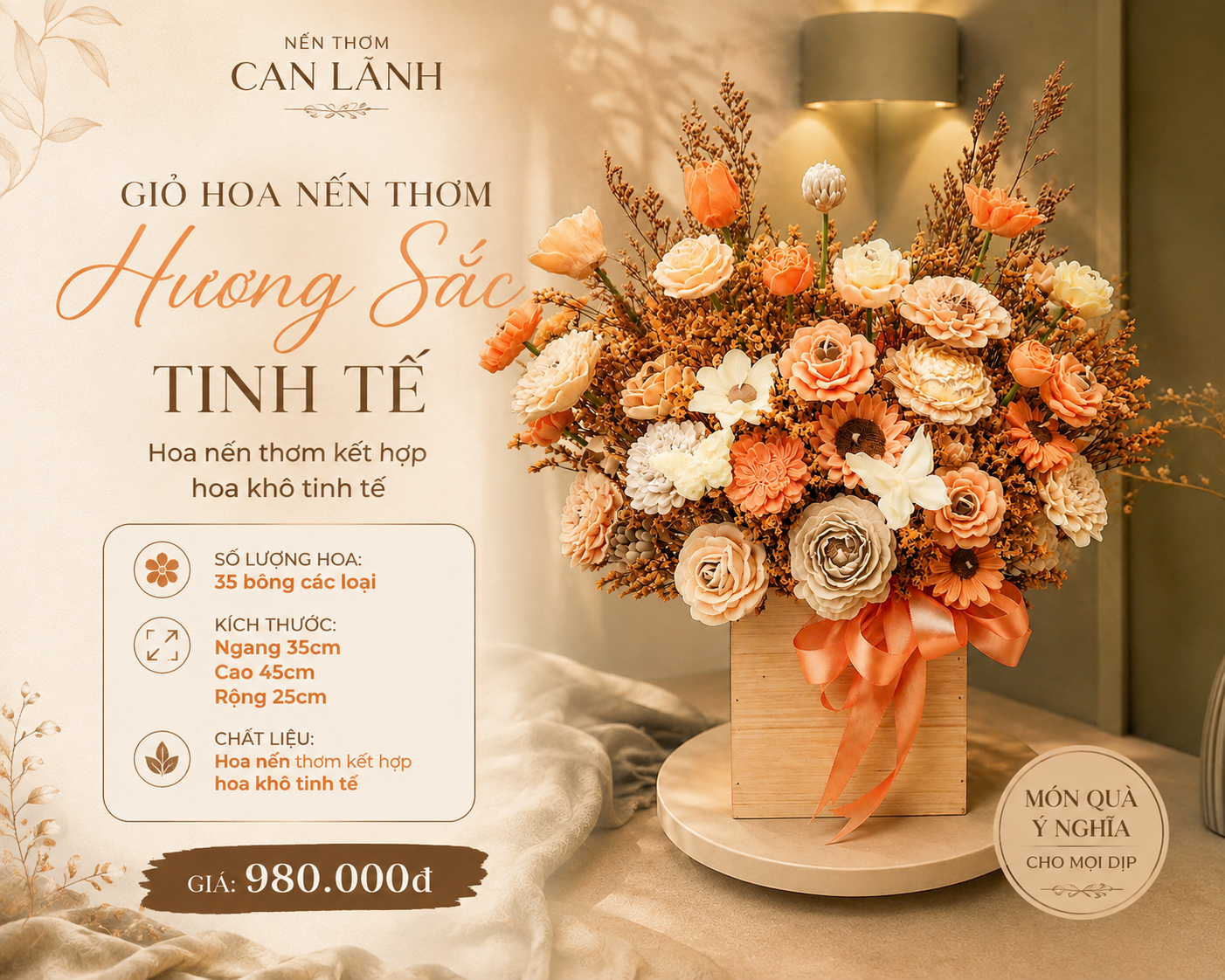 Hoa Nến Thơm Cho Món Quà Đầy Cảm Xúc
