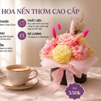 Chậu Hoa Nến Thơm Cao Cấp – Lưu Giữ Hương Thơm Và Yêu Thương