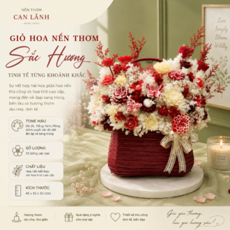 Giỏ Hoa Nến Thơm – Khi Hương Thơm Hòa Cùng Vẻ Đẹp Của Những Đóa Hoa
