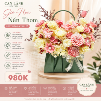 GIỎ HOA NẾN THƠM – MÓN QUÀ NHẸ NHÀNG